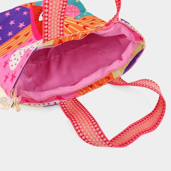 BOHO TOTE/SHOULDER BAG MULTI COLORS - Picture 2 of 3